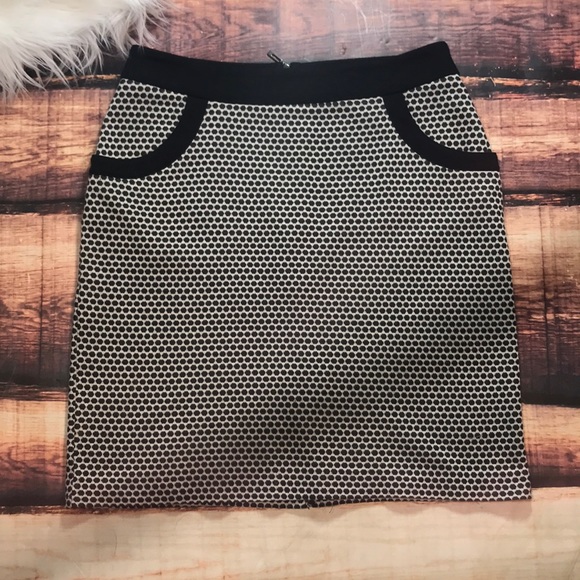 Merona Dresses & Skirts - Merona Polka Dot Black White Work Week Chic Skirt